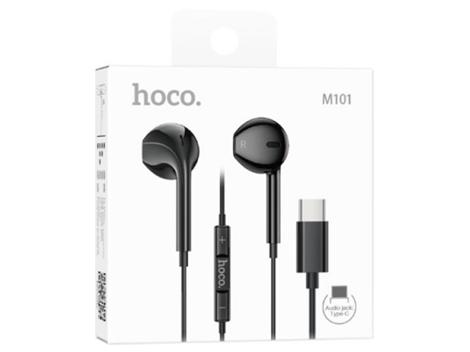 Навушники Hoco M101 Crystal joy wire-controlled digital earphones Type-C, Колір Чорний