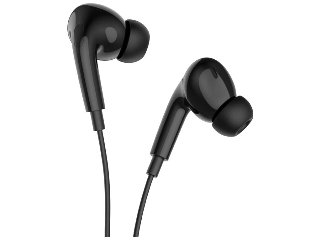 Навушники провідні Hoco M101 Pro Crystal sound, вакуумні, з мікрофоном, 3,5мм, 1,2м, колір чорний