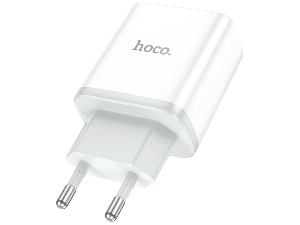 Мережевий Зарядний Пристрій Hoco C105A Stage dual port PD20W+QC3.0, Колір Бiлий