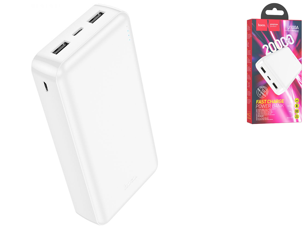 Універсальна Мобільна Батарея Hoco J100A High-ranking 20000 mAh Колір Білий