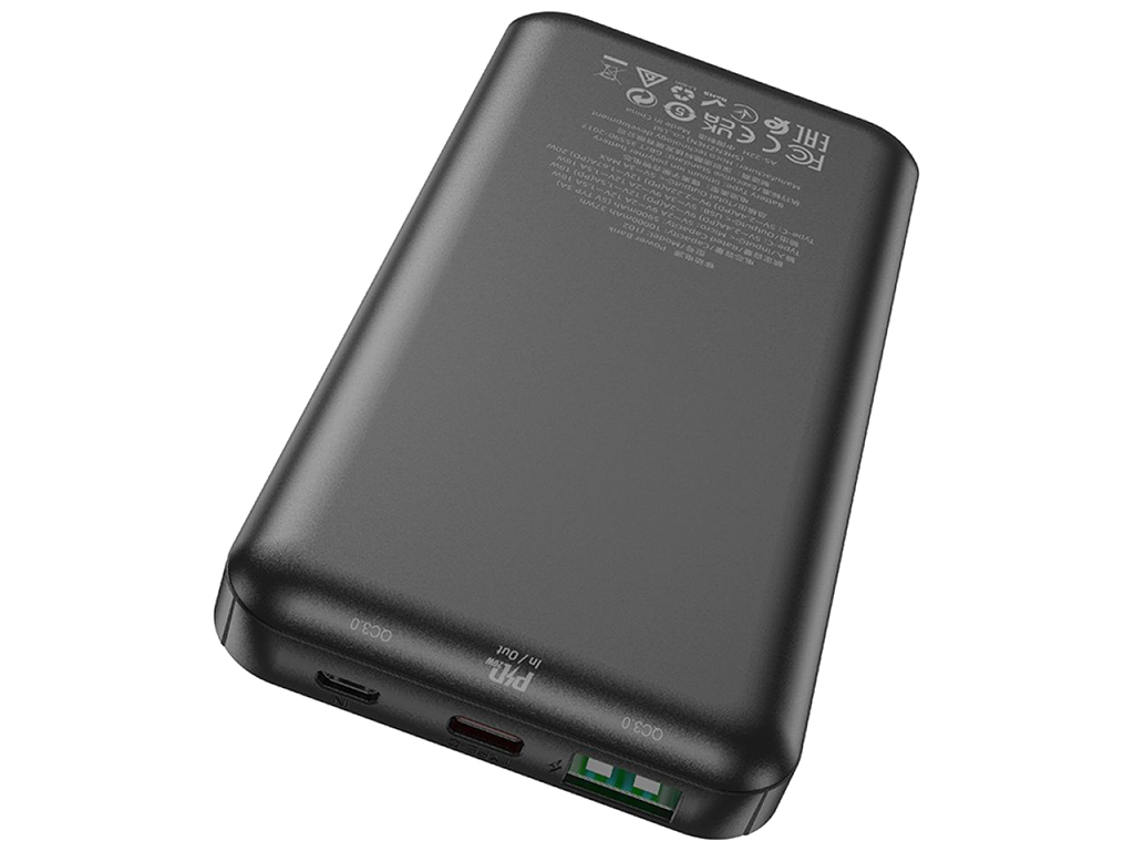 Power Bank Hoco J102 Cool figure PD20W+QC3.0 10000 mAh, Колір Чорний