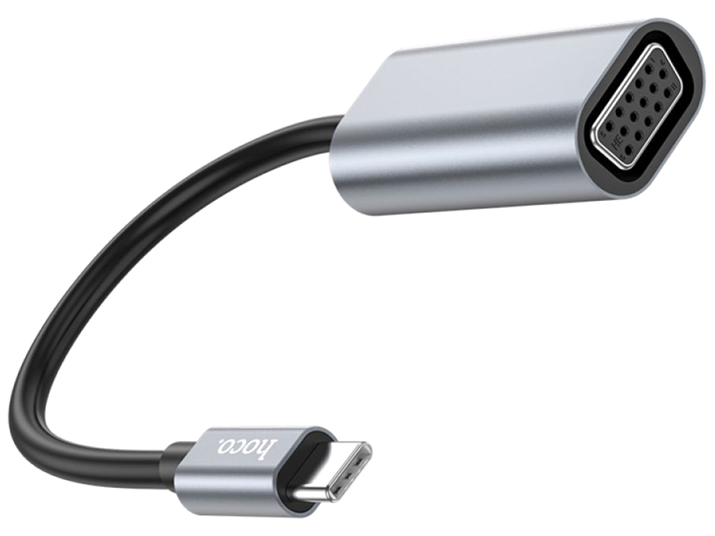 Перехідник Hoco UA21 Origin Type-C to VGA converter Колір Сiрий