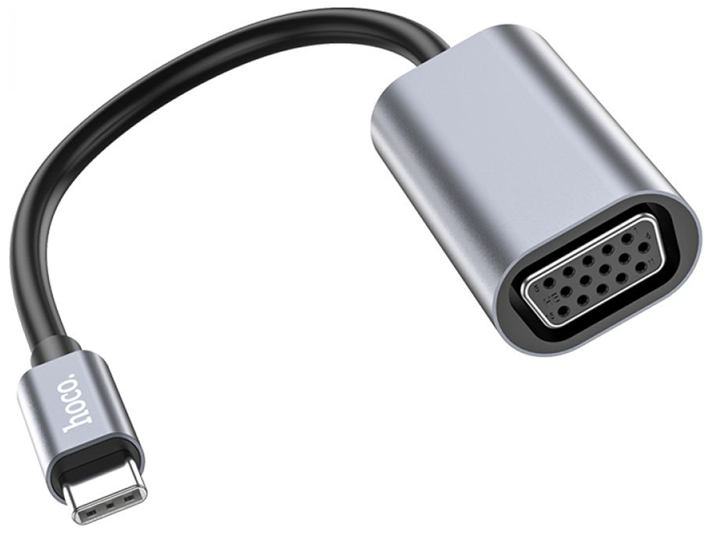 Перехідник Hoco UA21 Origin Type-C to VGA converter Колір Сiрий