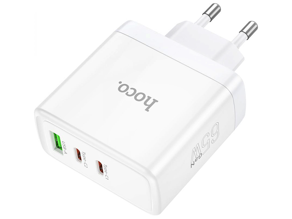 Сетевое Зарядное Устройство Hoco N30 Glory PD/QC 65W Цвет Белый