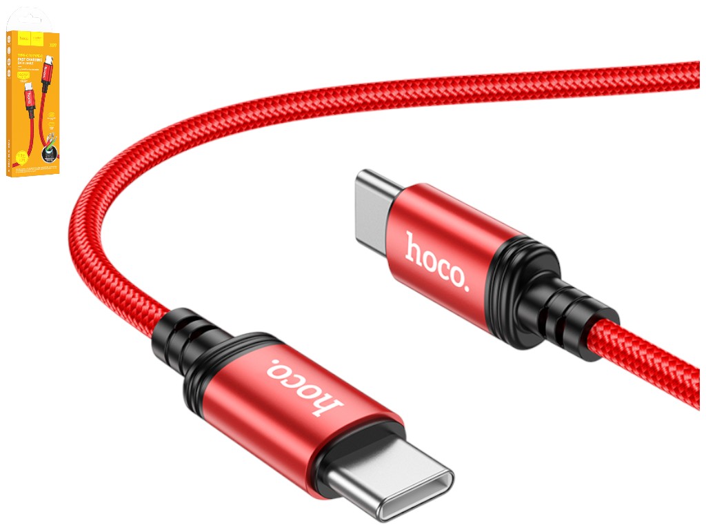 Кабель USB Hoco X89 Wind 60W Type-C to Type-C Цвет Красный