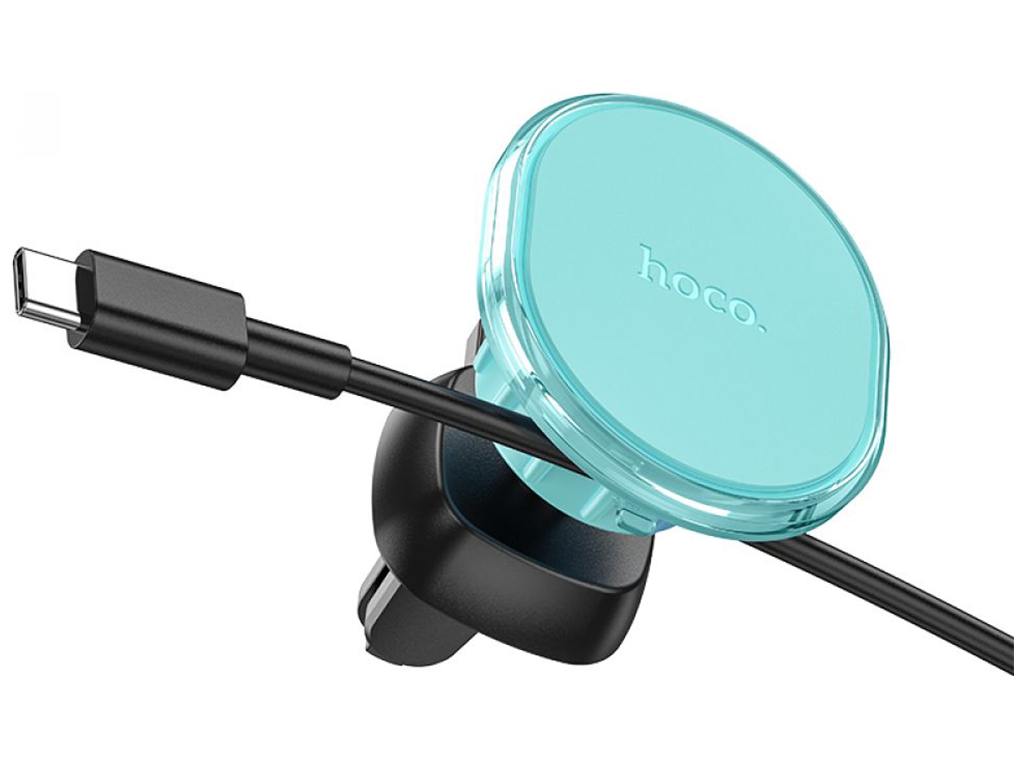 Автодержатель Hoco H1 Crystal magnetic, бирюзовый