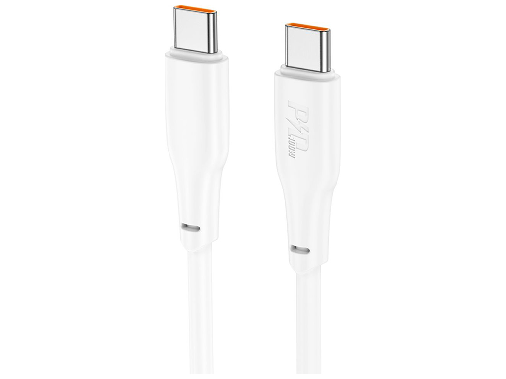 Кабель USB Hoco X93 Force 100W Type-C to Type-C 2M Колір Бiлий