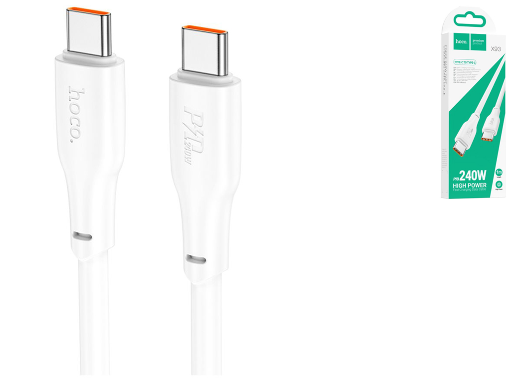 USB Hoco X93 Force 240W Type-C to Type-C Цвет Белый