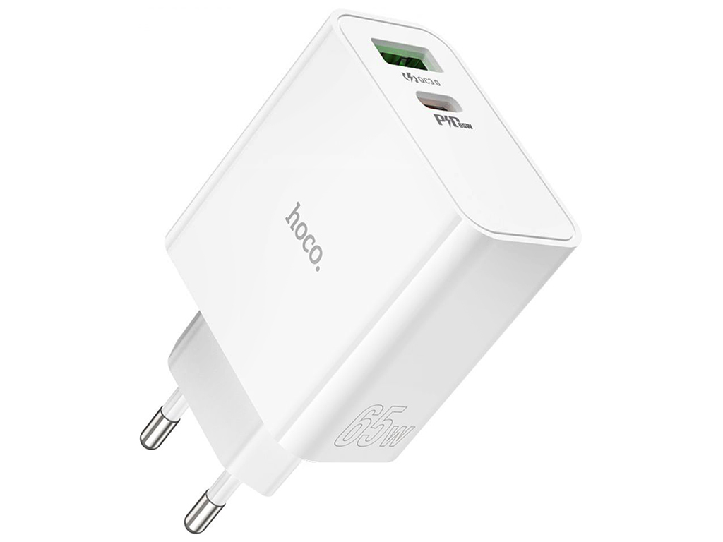 Сетевое Зарядное Устройство Hoco C113A Awesome PD+QC 65W Цвет Белый