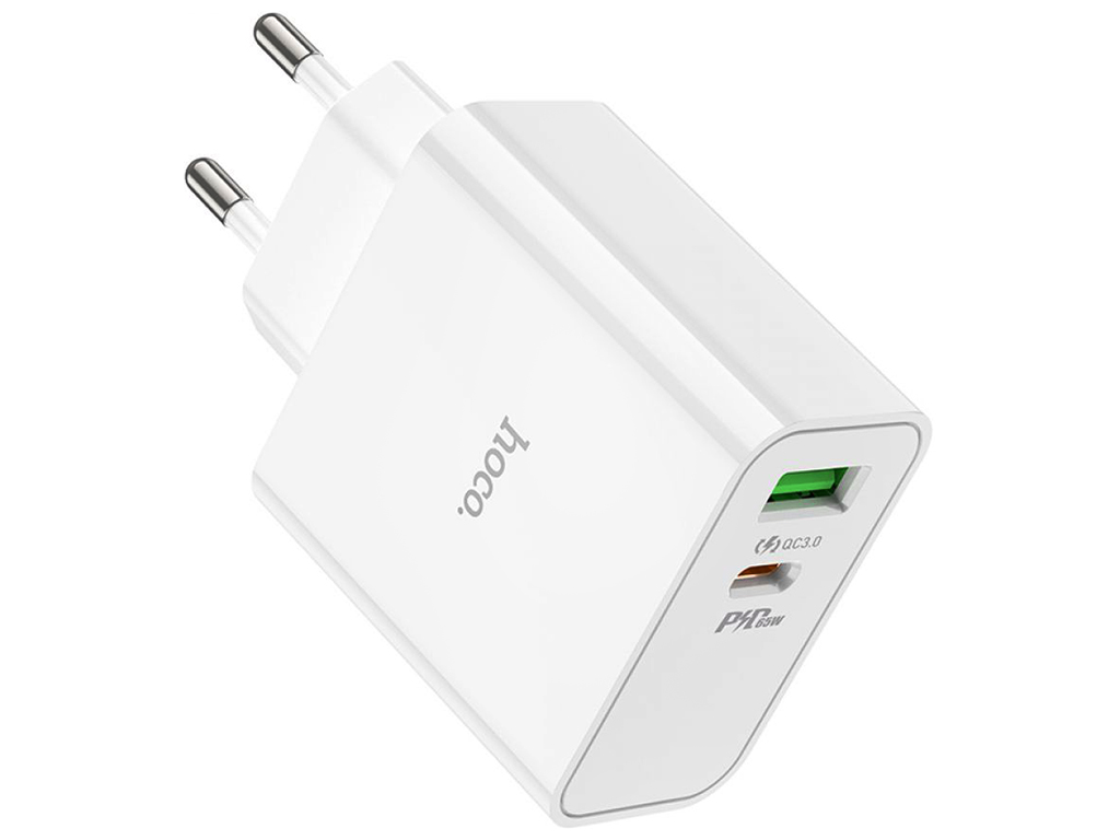 Сетевое Зарядное Устройство Hoco C113A Awesome PD+QC 65W Цвет Белый