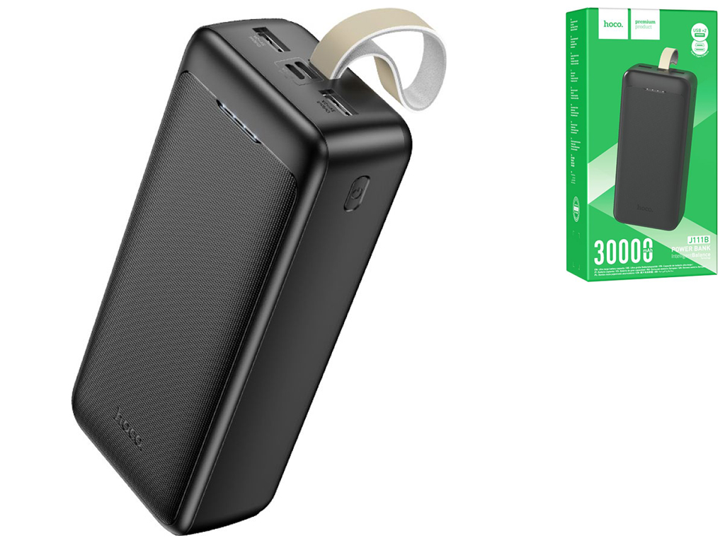Універсальна Мобільна Батарея Hoco J111B Smart charge 30000 mAh Колір Чорний