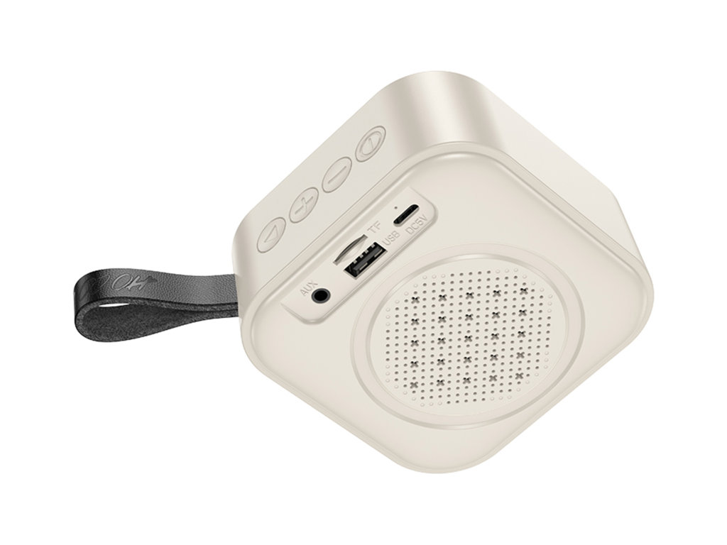 Колонка Hoco HC22, 5Вт, Bluetooth 5.2, 1200mAh, Type-C, пластик, 95×95×43мм, цвет белый