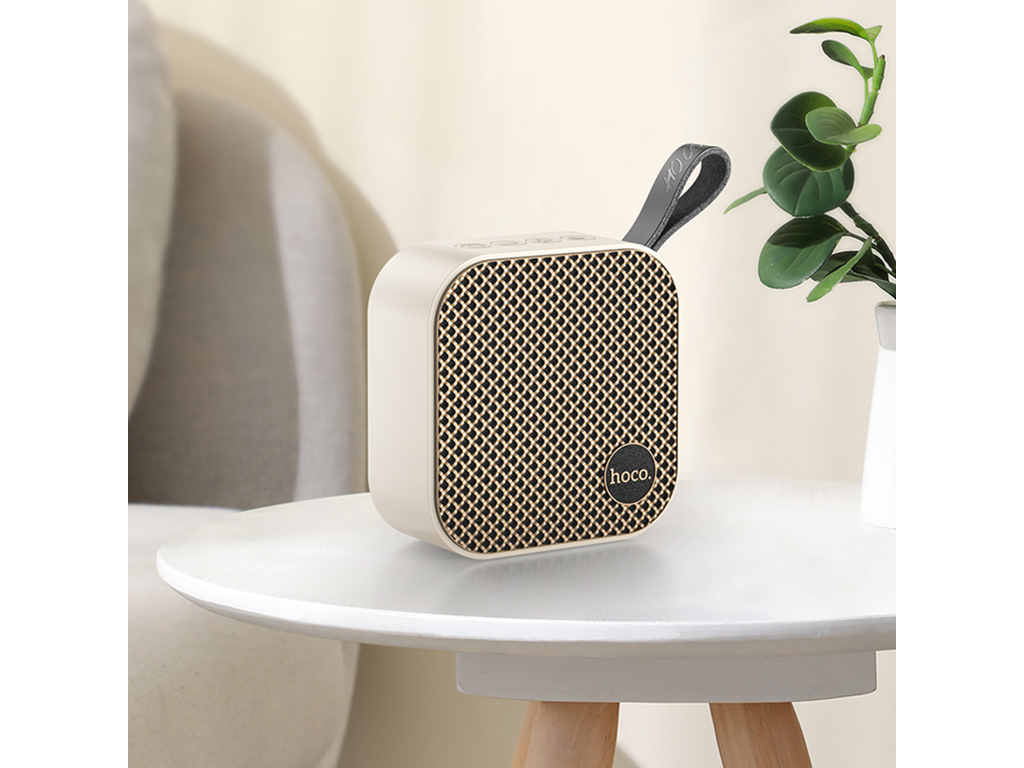 Колонка Hoco HC22, 5Вт, Bluetooth 5.2, 1200mAh, Type-C, пластик, 95×95×43мм, цвет белый