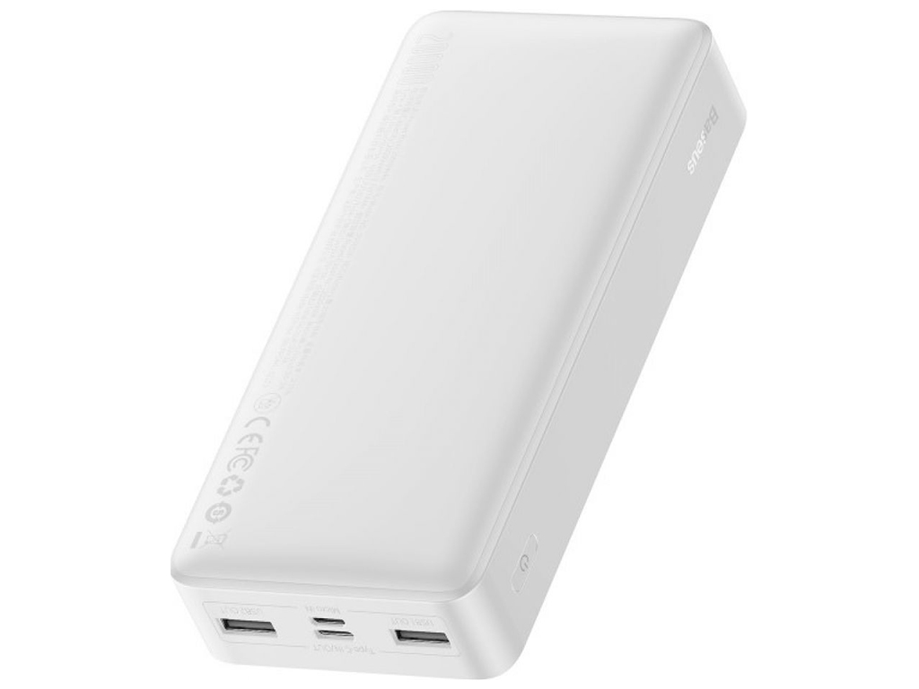 Універсальна Мобільна Батарея Baseus Bipow 15W 20000 mAh Cable USB to Micro 25cm Колір Бiлий, 02