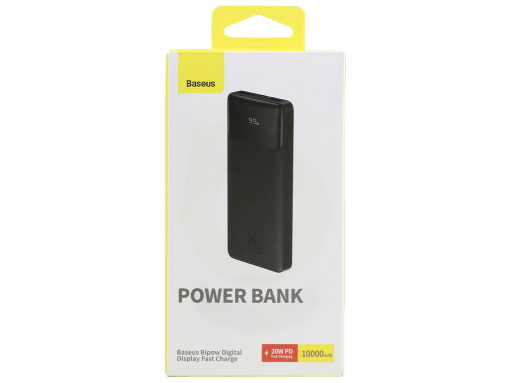 Power Bank Baseus Bipow 20W 10000 mAh Cable USB to Micro 25cm (PPBD050301) Цвет Черный, 01