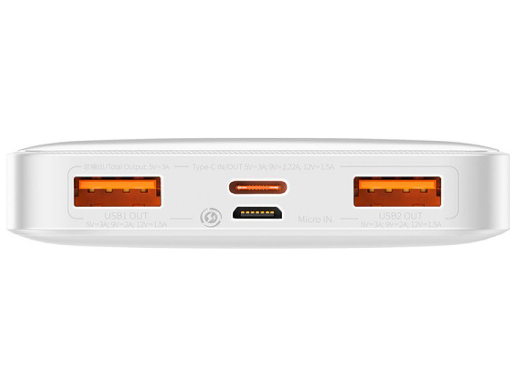 Power Bank Baseus Bipow 20W 10000 mAh Cable USB to Micro 25cm (PPBD050502) Цвет Белый, 02
