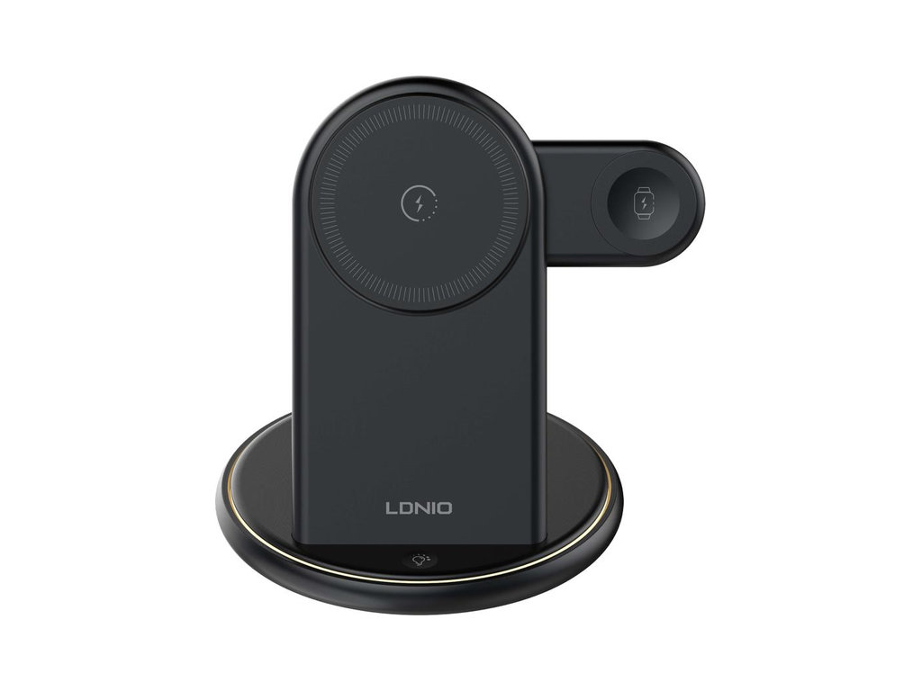Зарядное устройство беспроводное Ldnip Wl02 5in1, 25.5W, для iWatch, ABS+PC пластик, USB-C, черный