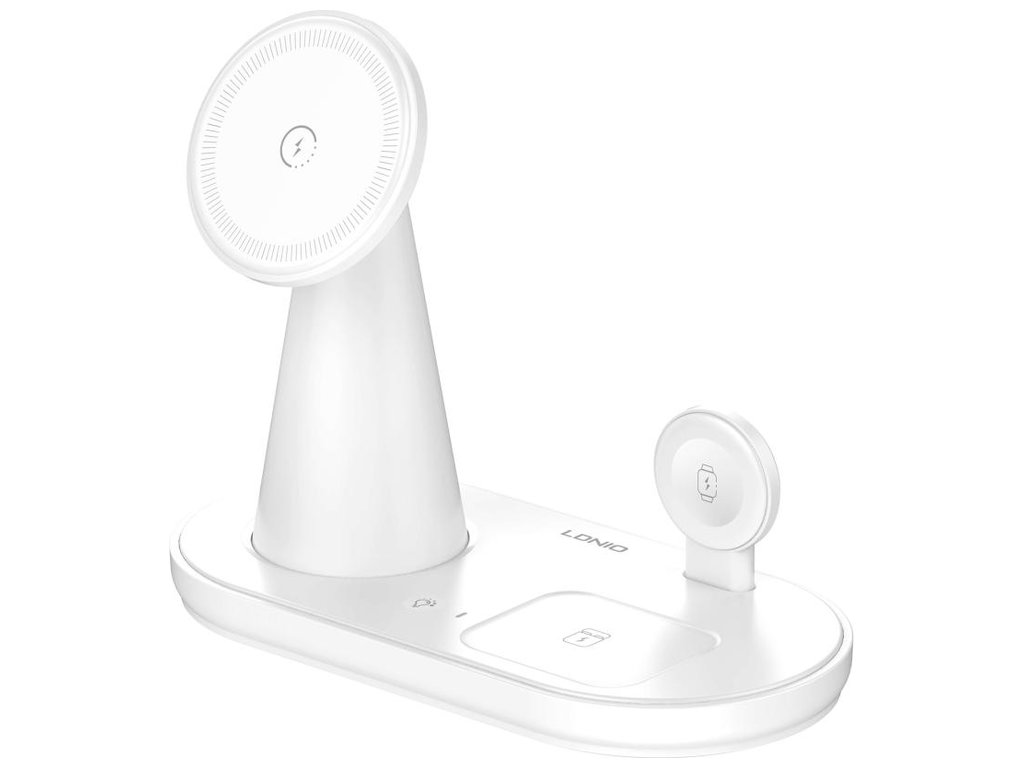 Зарядное устройство беспроводное Ldnip Wl01 5in1, 25.5W, для iWatch, ABS+PC пластик, USB-C, белый