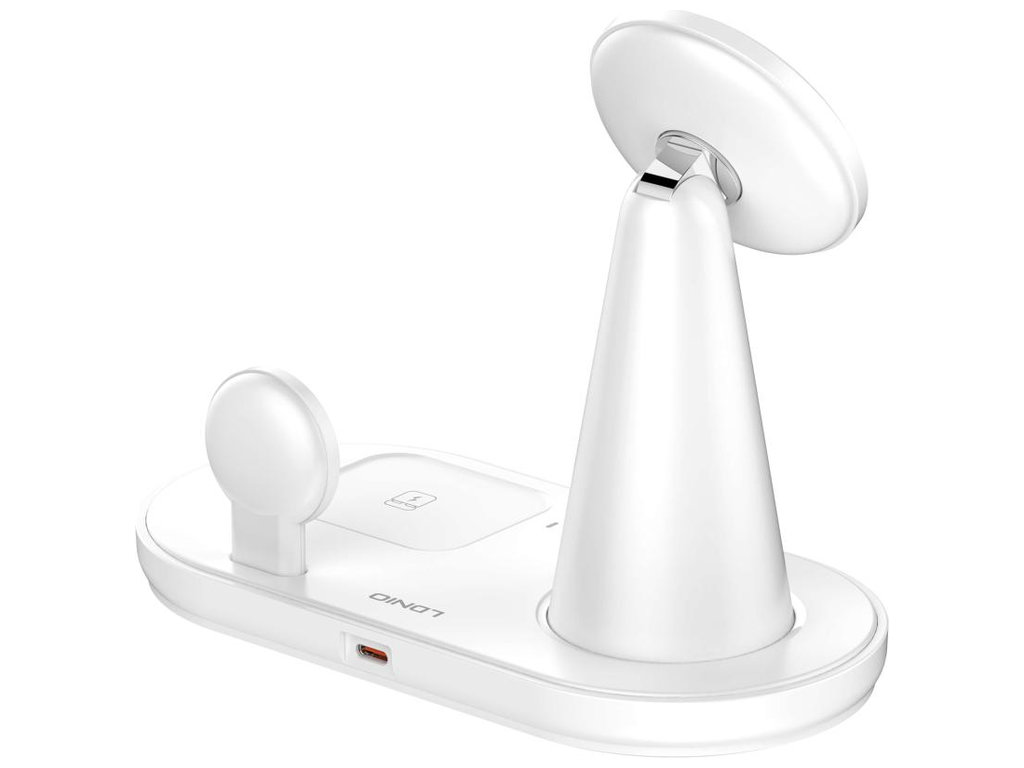 Зарядное устройство беспроводное Ldnip Wl01 5in1, 25.5W, для iWatch, ABS+PC пластик, USB-C, белый