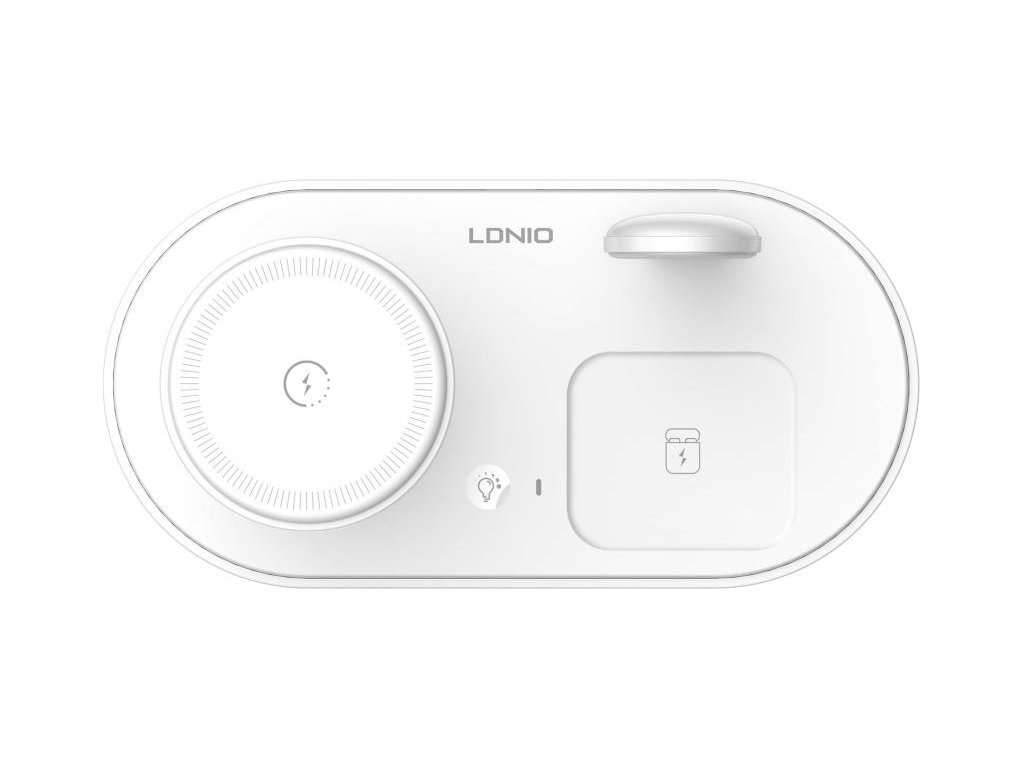 Зарядное устройство беспроводное Ldnip Wl01 5in1, 25.5W, для iWatch, ABS+PC пластик, USB-C, белый