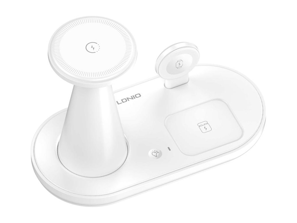 Зарядное устройство беспроводное Ldnip Wl01 5in1, 25.5W, для iWatch, ABS+PC пластик, USB-C, белый
