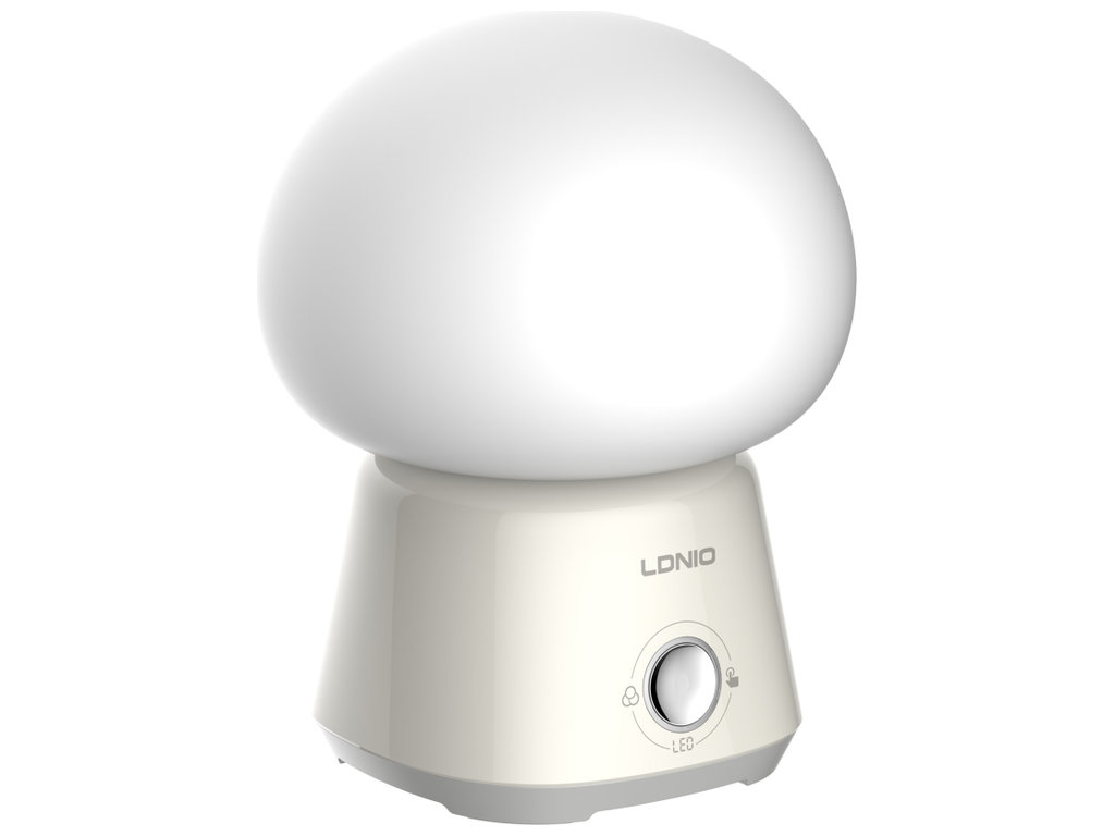 Ночник настольный Ldnio Y4, RGB подсветка, 3600мАч, 3Вт, Type-C, пластик, силикон, цвет белый