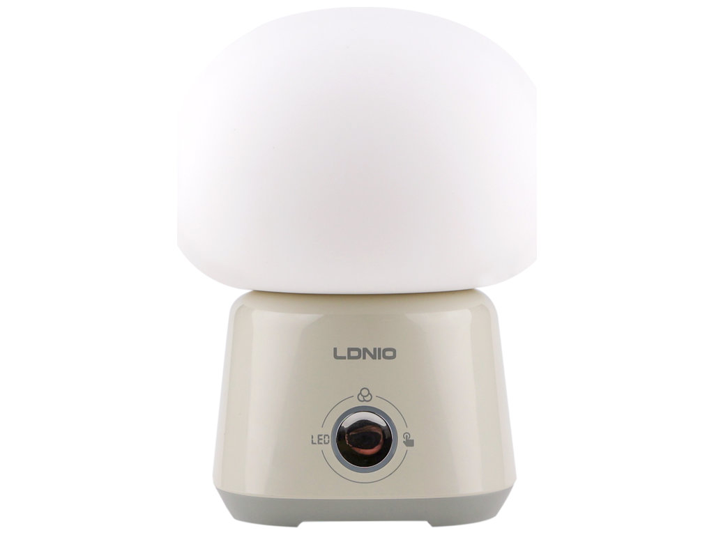 Ночник настольный Ldnio Y4, RGB подсветка, 3600мАч, 3Вт, Type-C, пластик, силикон, цвет белый