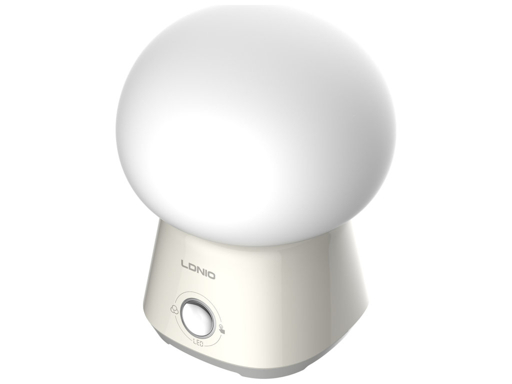 Ночник настольный Ldnio Y4, RGB подсветка, 3600мАч, 3Вт, Type-C, пластик, силикон, цвет белый