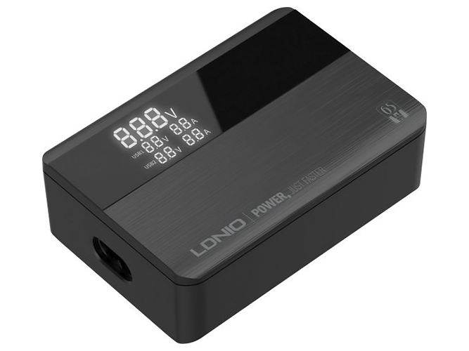 Мережевий зарядний пристрій LDNIO A4808Q 65W LED Колір Чорний