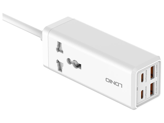 Мережевий подовжувач LDNIO SC1418 Power Strip PD/QC 65W Колір Білий