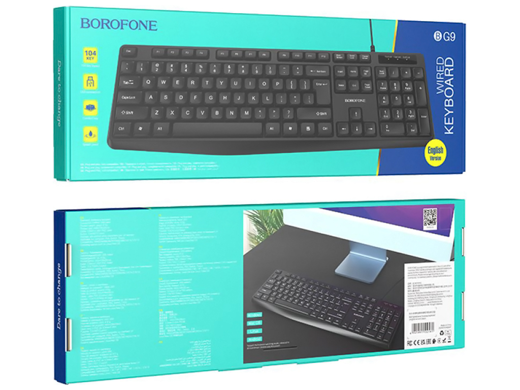 Клавіатура Borofone BG9, колір Чорный