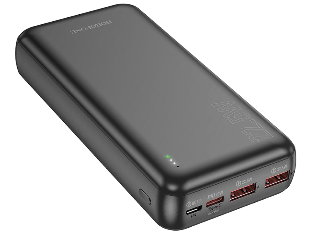 Універсальна Мобільна Батарея Power Bank Borofone BJ38A Power 22.5W+PD20W 20000mAh, колір чорний