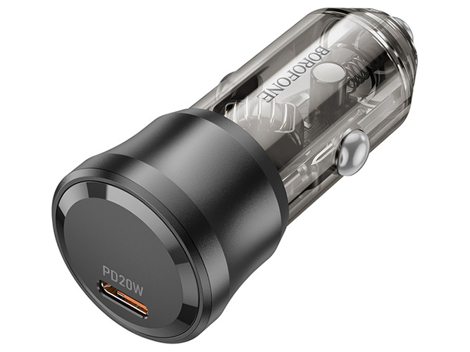 Авто Зарядное Устройство Borofone BZ24 1USB-C QC/PD20W Цвет Прозрачно-черный