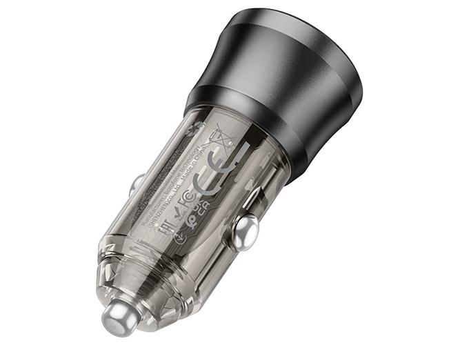 Авто Зарядное Устройство Borofone BZ24 1USB-C QC/PD20W Цвет Прозрачно-черный