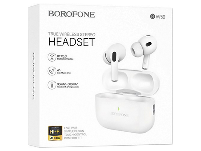 Бездротова Стерео Гарнітура Borofone BW59, Колір Бiлий