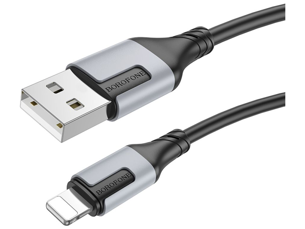 Кабель USB Borofone BX101 Creator Lightning 2.4A Колір Чорний