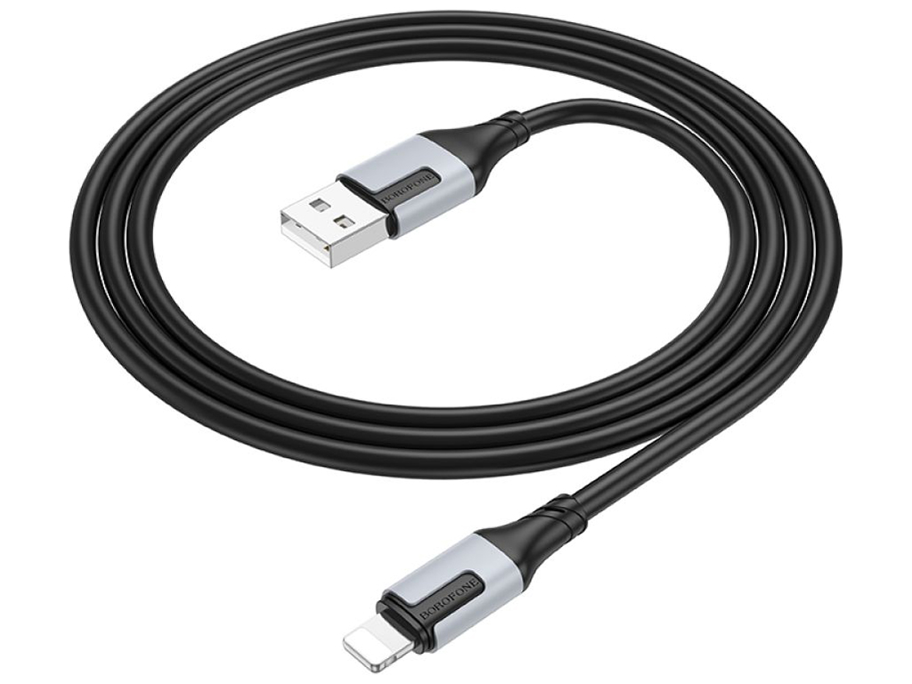 Кабель USB Borofone BX101 Creator Lightning 2.4A Колір Чорний