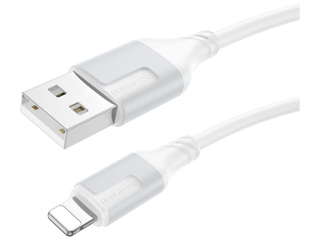 Кабель USB Borofone BX101 Creator Lightning 2.4A Колір Бiлий