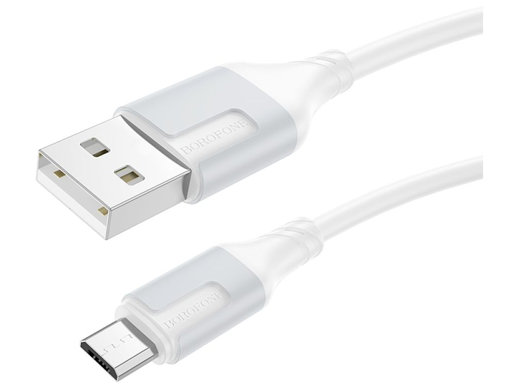 Кабель USB Borofone BX101 Creator Micro 2.4A Колір Бiлий