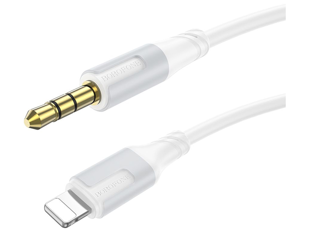 Кабель Aux Borofone BL19 Lightning, 1м, колір бiлий
