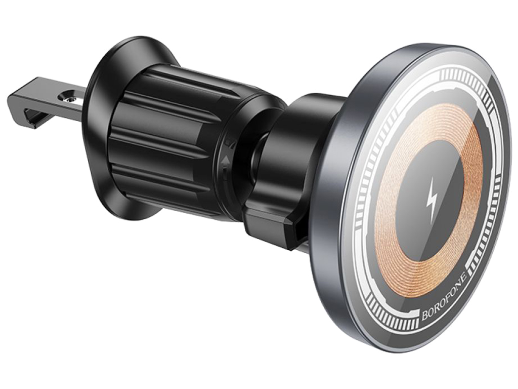 Автодержатель Borofone BH211 Riley Magnetic Wireless 15W, Цвет Черный