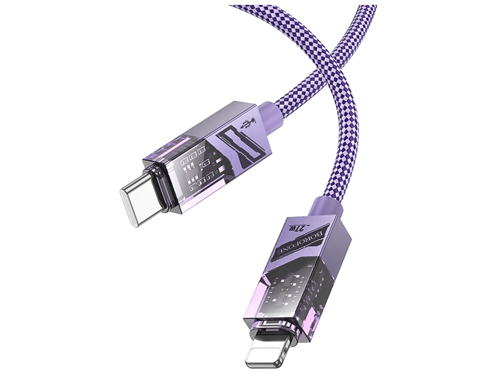 Кабель USB Borofone BU42 Octavia PD27W Type-C to Lightning 1,2м Колір Фіолетовий