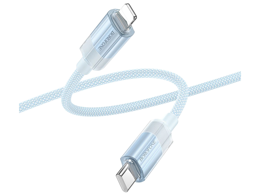 Кабель USB Borofone BU44 Sincero PD27W Type-C to Lightning 1,2м Цвет Голубой