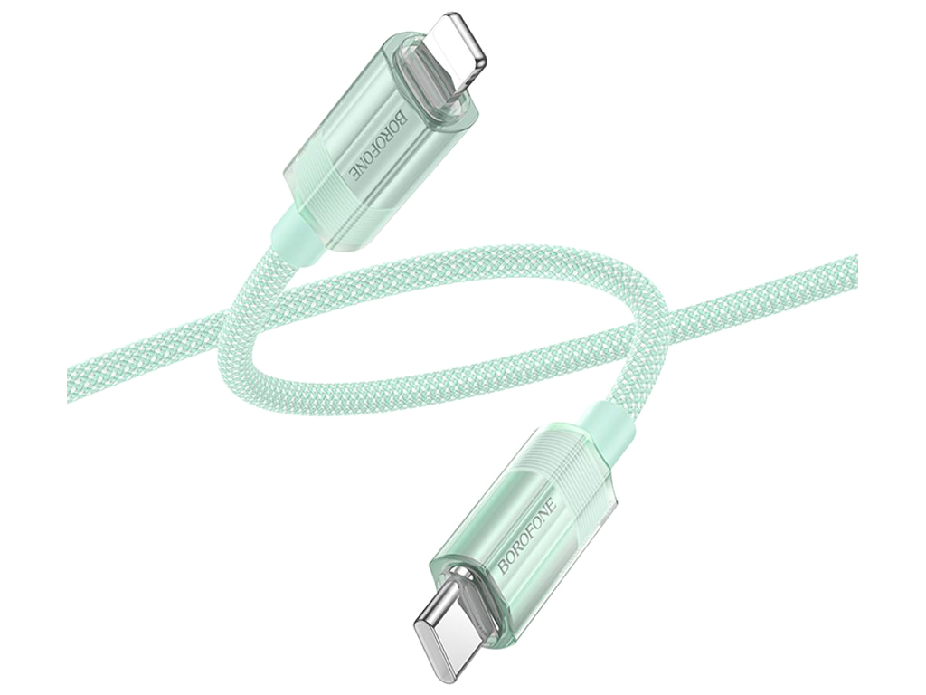 Кабель USB Borofone BU44 Sincero PD27W Type-C to Lightning 1,2м Колір Зелений