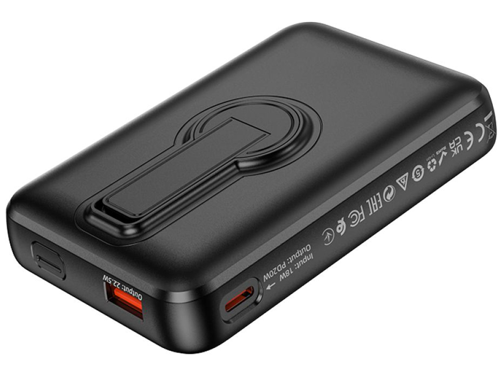 Універсальна мобільна батарея Borofone BJ47 Quick PD20W magnetic wireless fast charging 10000mAh Чор