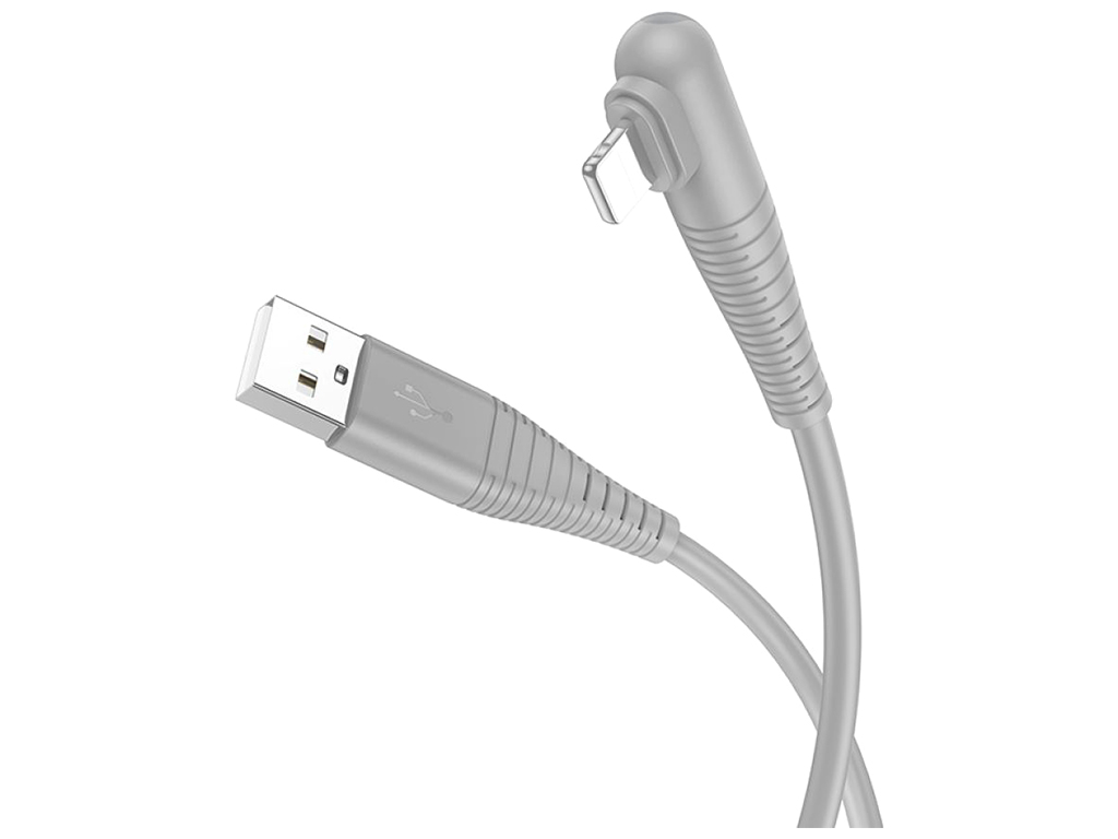 Кабель USB Borofone BX105 Corriente Lightning 2.4A Колір Сiрий
