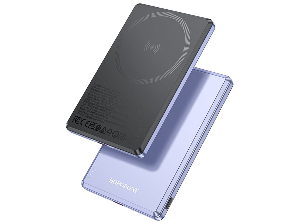 Універсальна мобільна батарея Power Bank Borofone BJ50 Leader PD20W magnetic 5000mAh Колір Фіолетови