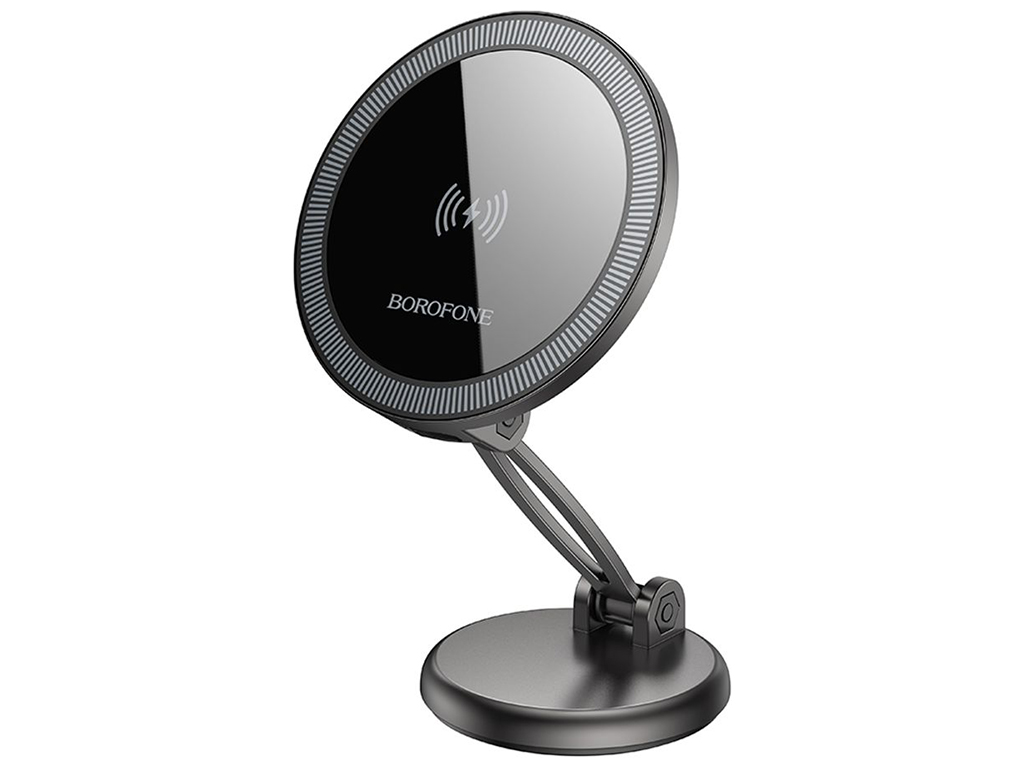 Автодержатель Borofone BH218 Magnetic Беспроводная 15W Цвет Серый