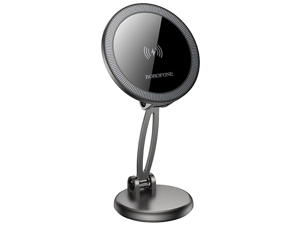 Автодержатель Borofone BH218 Magnetic Беспроводная 15W Цвет Серый
