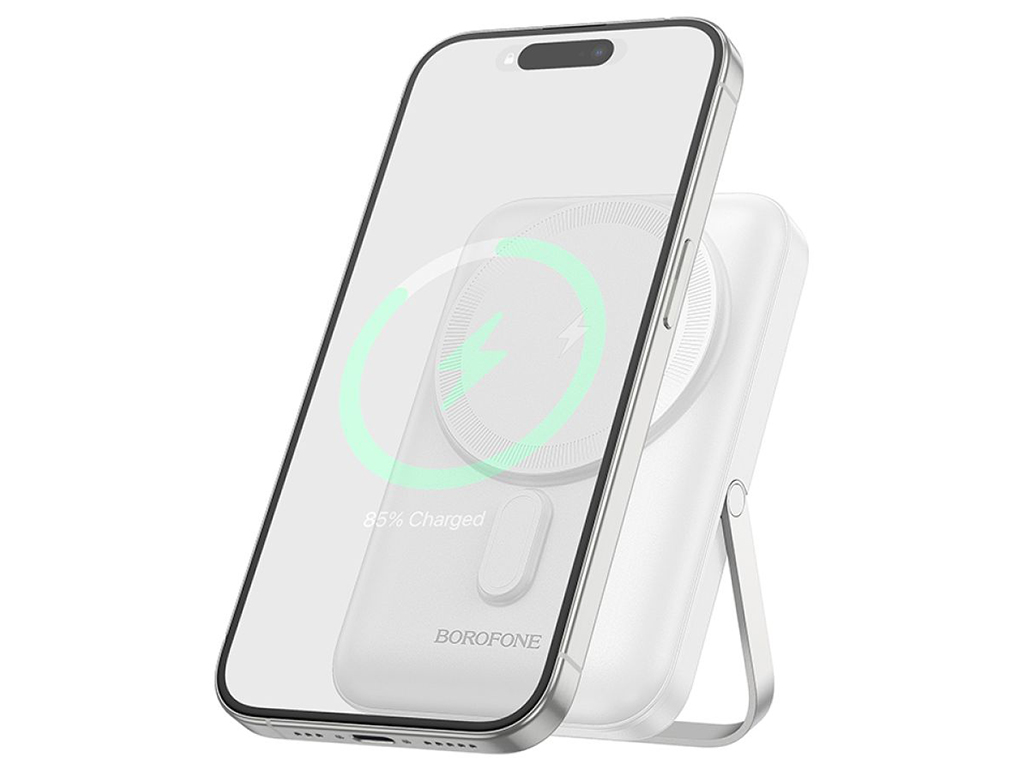 Універсальна мобільна батарея Power Bank Borofone BJ51A Kody PD20W magnetic 10000mAh Колір Бiлий